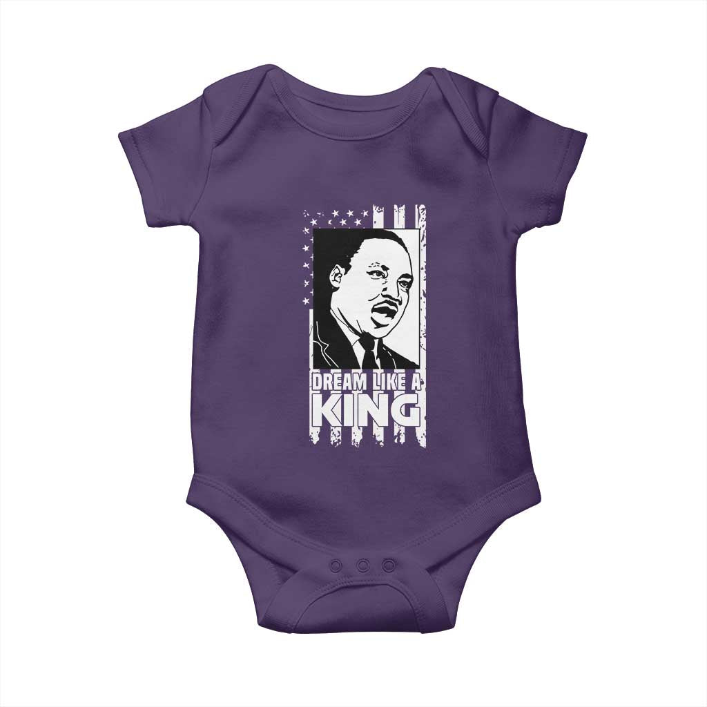 Martin Luther King Jr. Baby Onesie Dream Like A King MLK Black History American Flag