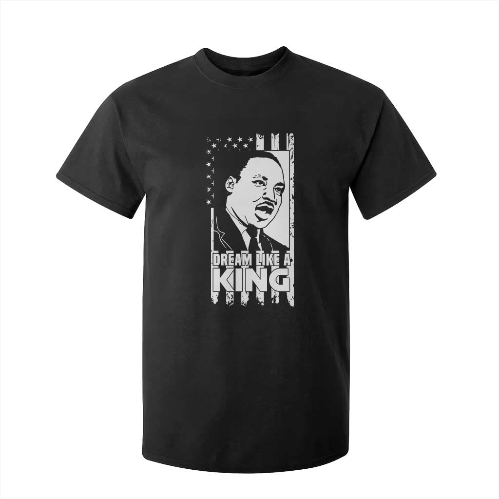 Martin Luther King Jr. T Shirt For Kid Dream Like A King MLK Black History American Flag