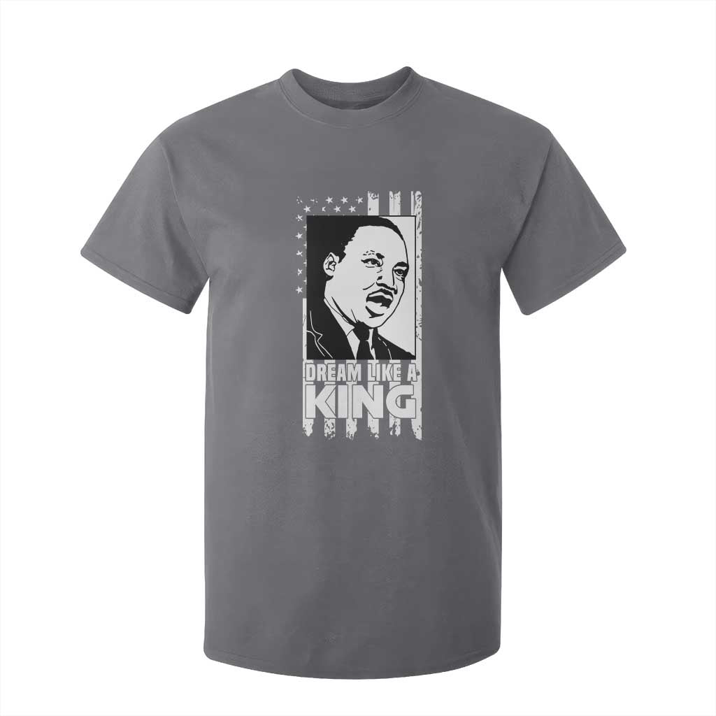 Martin Luther King Jr. T Shirt For Kid Dream Like A King MLK Black History American Flag