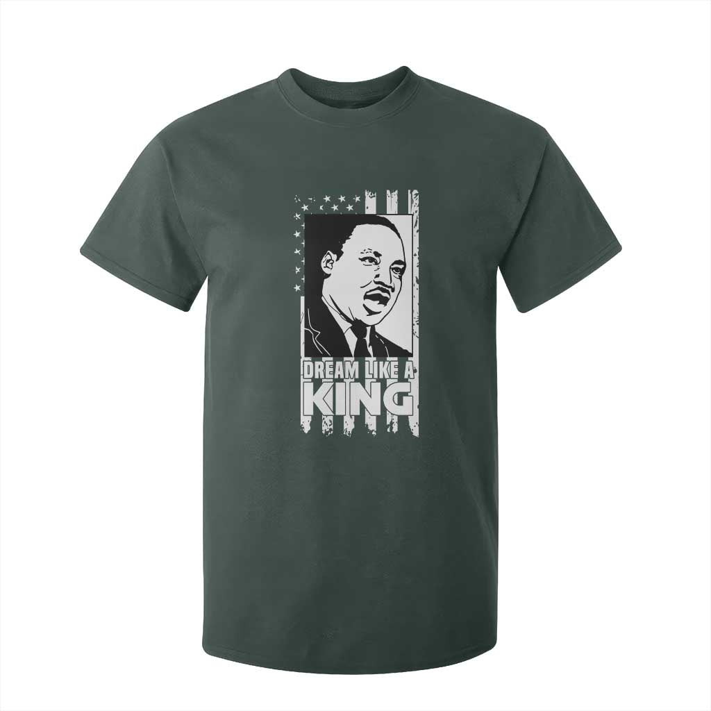Martin Luther King Jr. T Shirt For Kid Dream Like A King MLK Black History American Flag