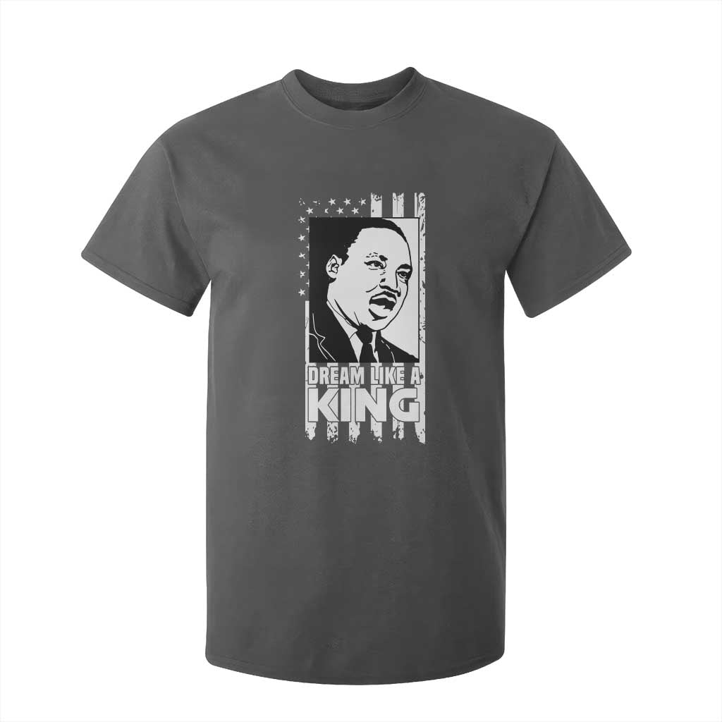 Martin Luther King Jr. T Shirt For Kid Dream Like A King MLK Black History American Flag