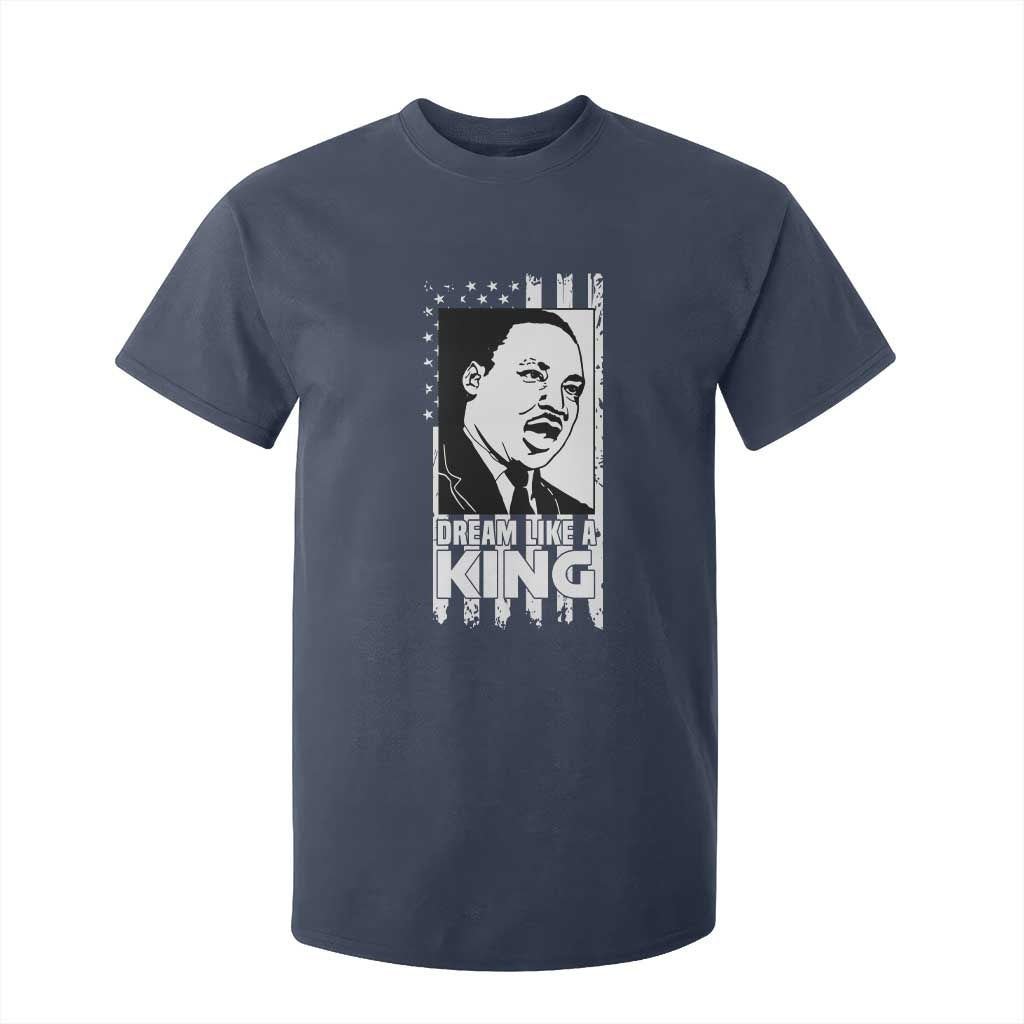 Martin Luther King Jr. T Shirt For Kid Dream Like A King MLK Black History American Flag