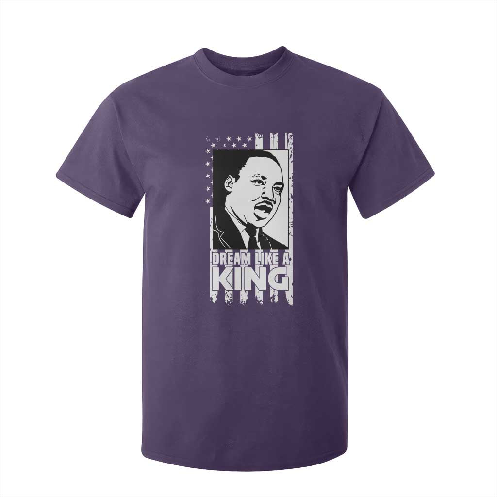 Martin Luther King Jr. T Shirt For Kid Dream Like A King MLK Black History American Flag