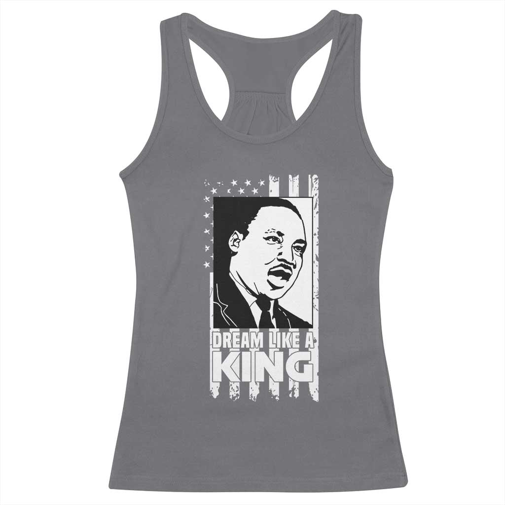 Martin Luther King Jr. Racerback Tank Top Dream Like A King MLK Black History American Flag