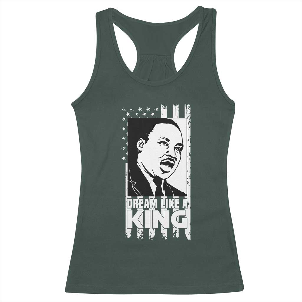 Martin Luther King Jr. Racerback Tank Top Dream Like A King MLK Black History American Flag