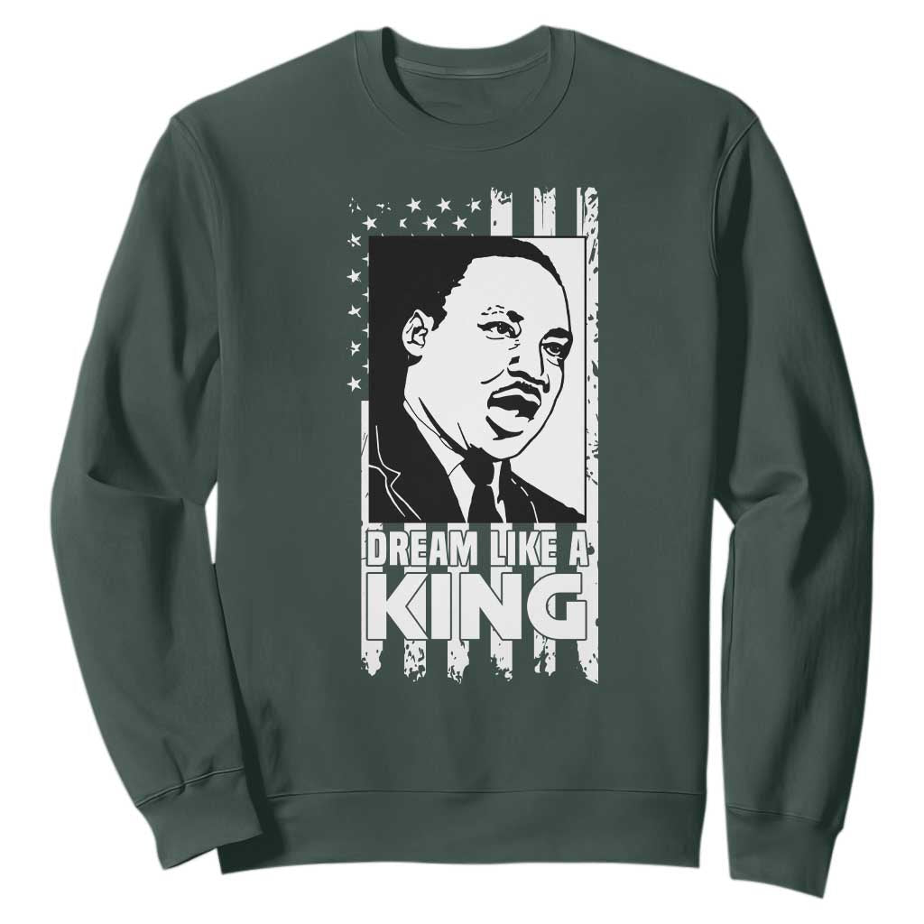 Martin Luther King Jr. Sweatshirt Dream Like A King MLK Black History American Flag
