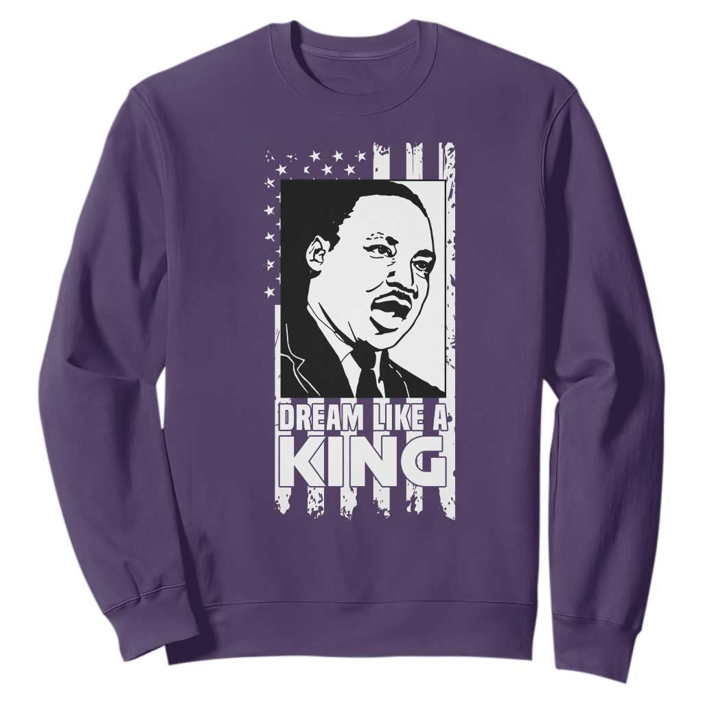 Martin Luther King Jr. Sweatshirt Dream Like A King MLK Black History American Flag