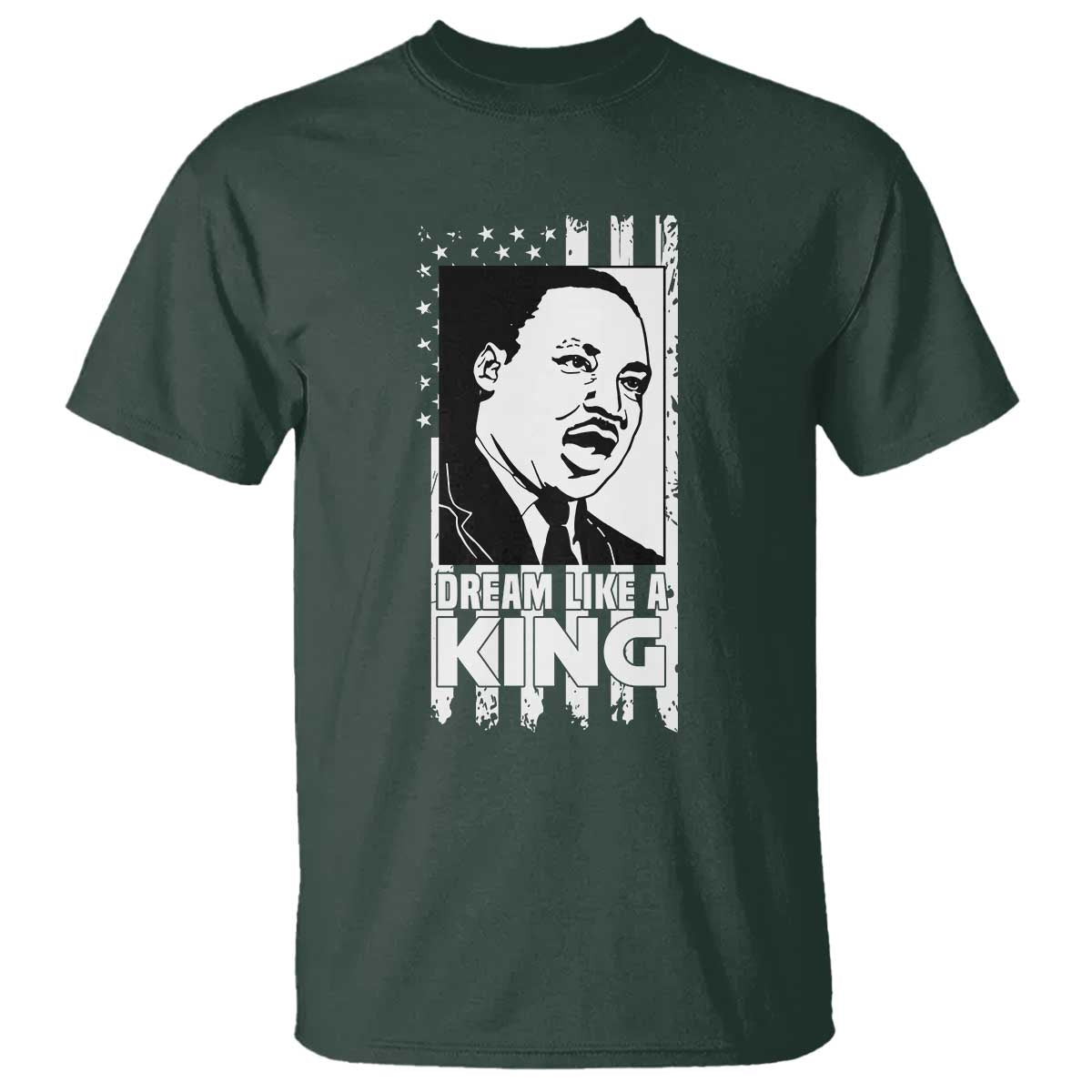 Martin Luther King Jr. T Shirt Dream Like A King MLK Black History American Flag