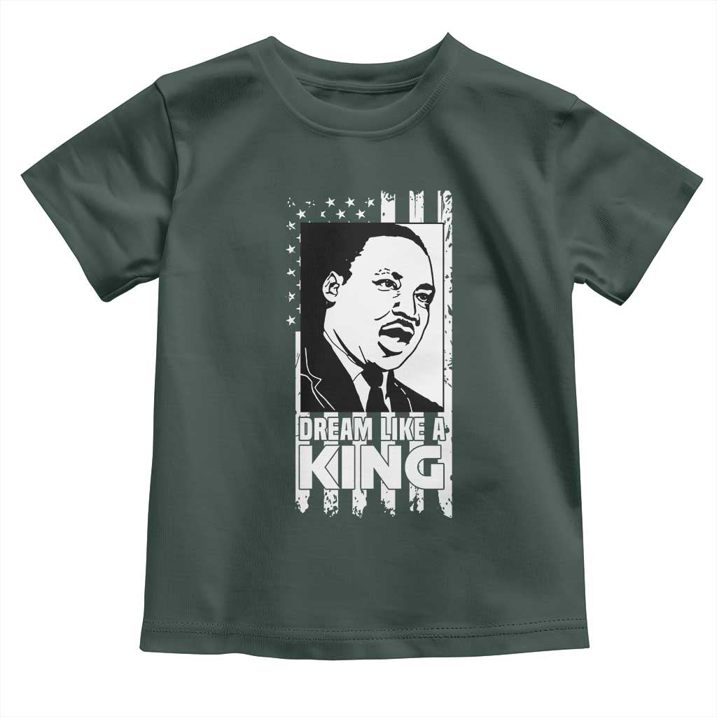 Martin Luther King Jr. Toddler T Shirt Dream Like A King MLK Black History American Flag