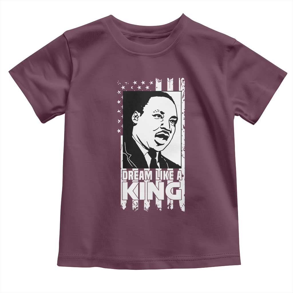 Martin Luther King Jr. Toddler T Shirt Dream Like A King MLK Black History American Flag