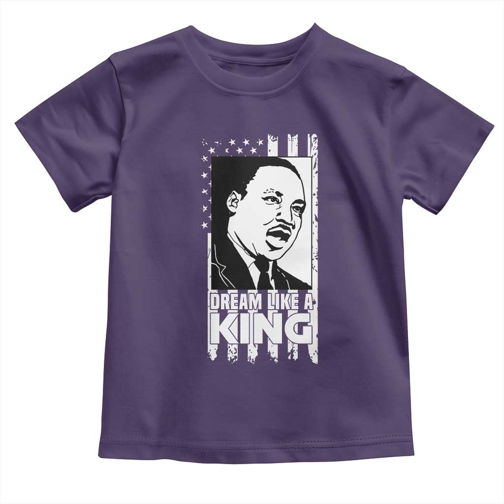 Martin Luther King Jr. Toddler T Shirt Dream Like A King MLK Black History American Flag