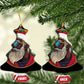 Cool African American Santa Melanin Claus Stained Glass Effect Printed Christmas Ornament Melanin Claus Festive Xmas Tree