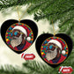 Cool African American Santa Melanin Claus Stained Glass Effect Printed Christmas Ornament Melanin Claus Festive Xmas Tree