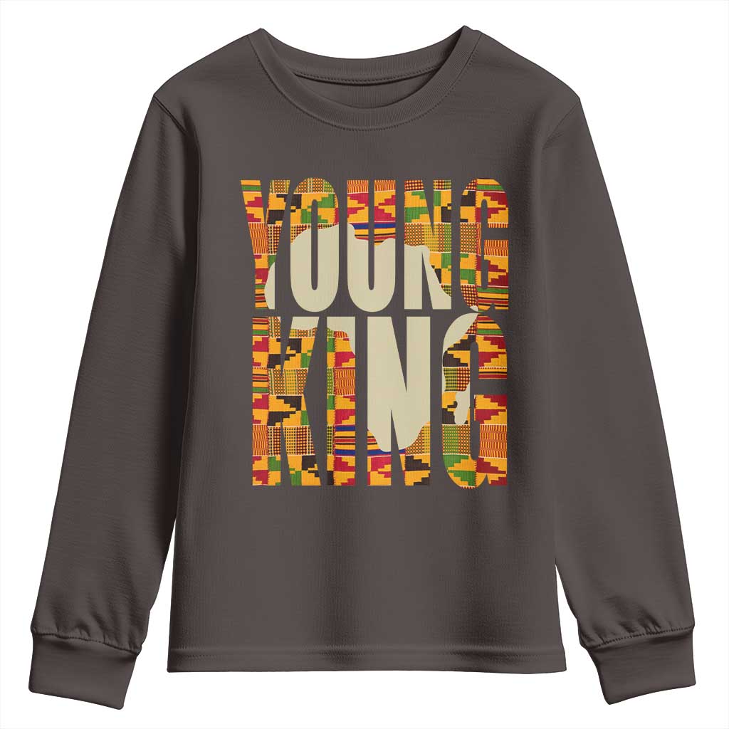 African Kente Young King Youth Long Sleeve Shirt