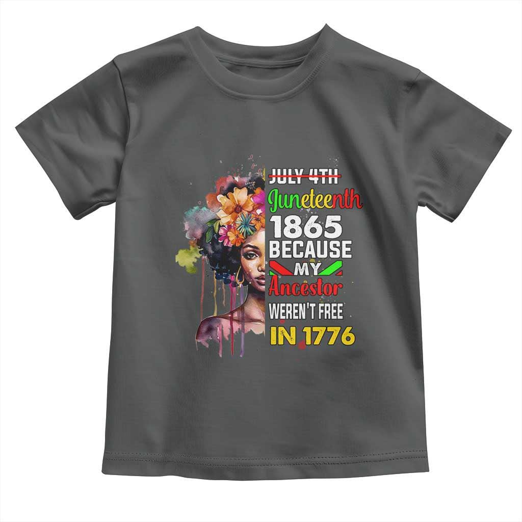 Juneteenth 1865 Baby Shirt Because My Ancestor Weren't Free In 1776 Afro Black Woman