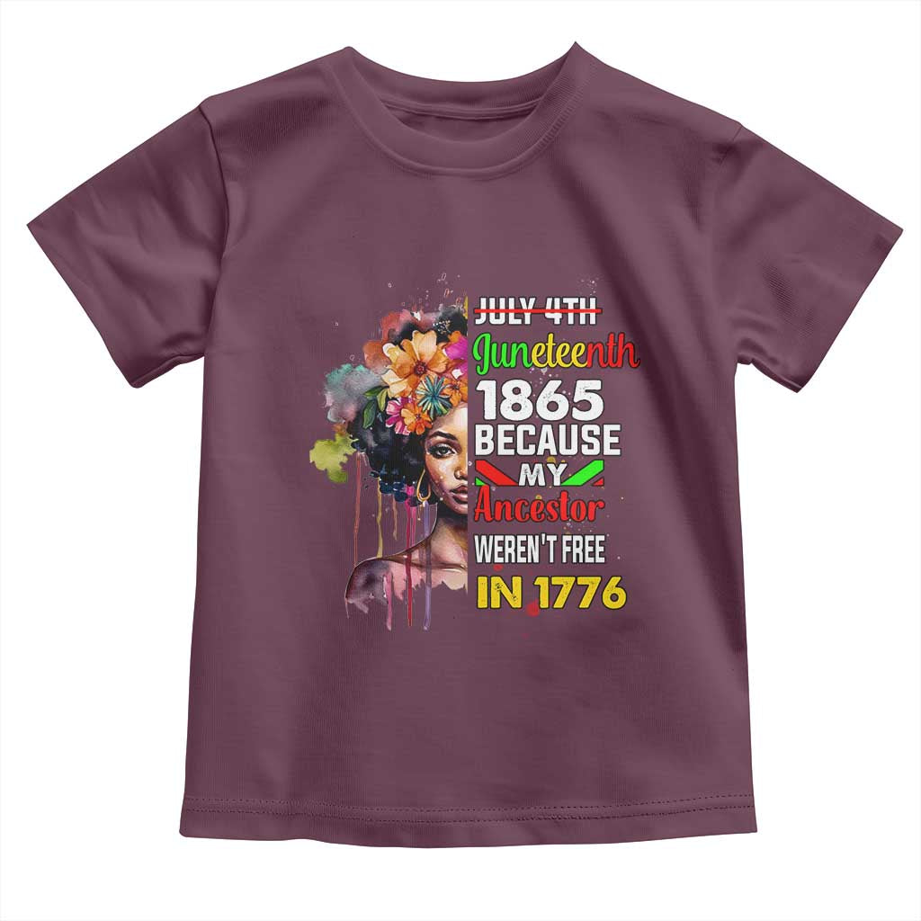 Juneteenth 1865 Baby Shirt Because My Ancestor Weren't Free In 1776 Afro Black Woman