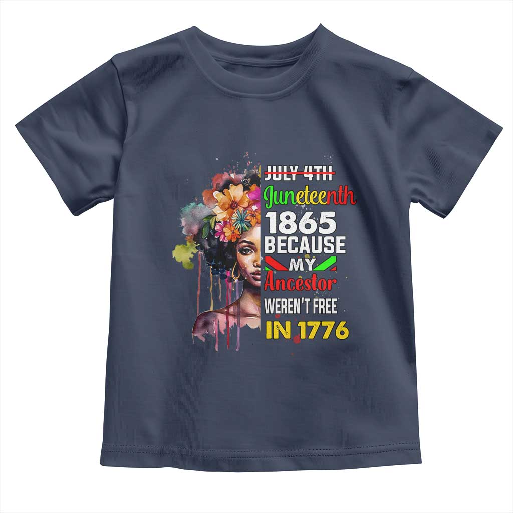 Juneteenth 1865 Baby Shirt Because My Ancestor Weren't Free In 1776 Afro Black Woman