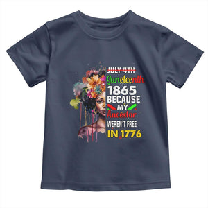 Juneteenth 1865 Baby Shirt Because My Ancestor Weren't Free In 1776 Afro Black Woman