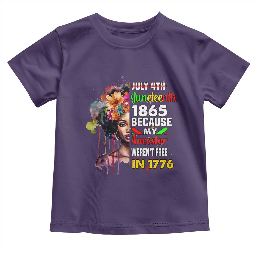 Juneteenth 1865 Baby Shirt Because My Ancestor Weren't Free In 1776 Afro Black Woman
