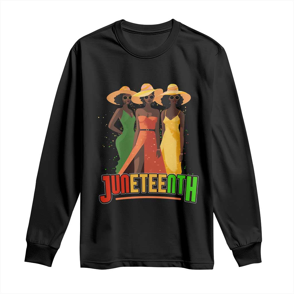 Juneteenth 1865 Long Sleeve Shirt Beautiful Black Women Melanin
