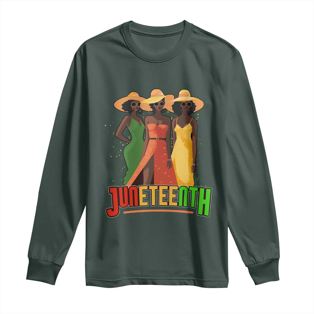 Juneteenth 1865 Long Sleeve Shirt Beautiful Black Women Melanin