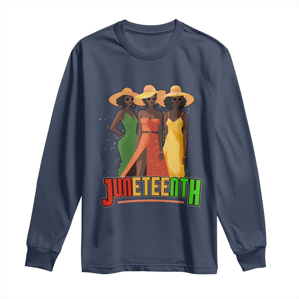 Juneteenth 1865 Long Sleeve Shirt Beautiful Black Women Melanin
