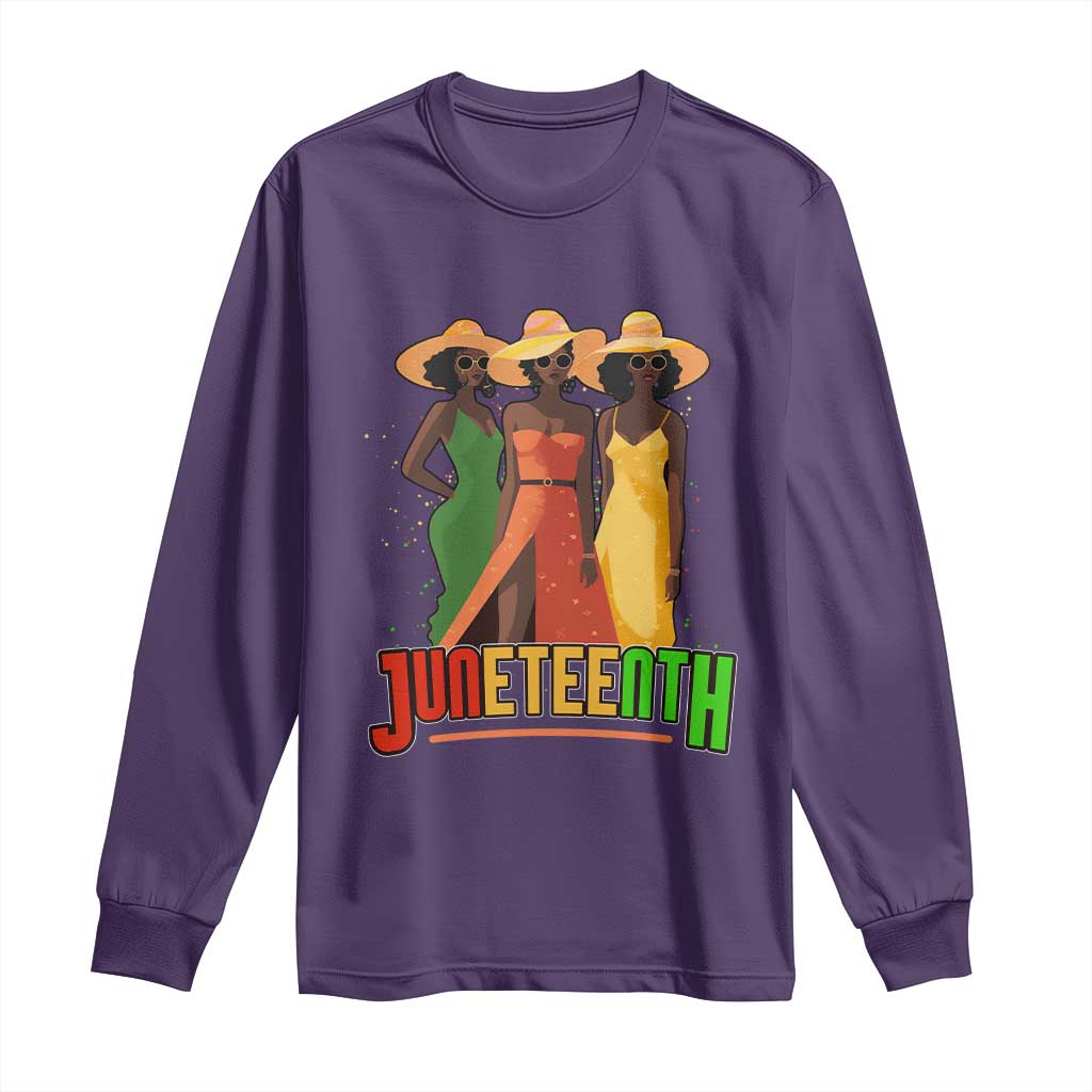 Juneteenth 1865 Long Sleeve Shirt Beautiful Black Women Melanin