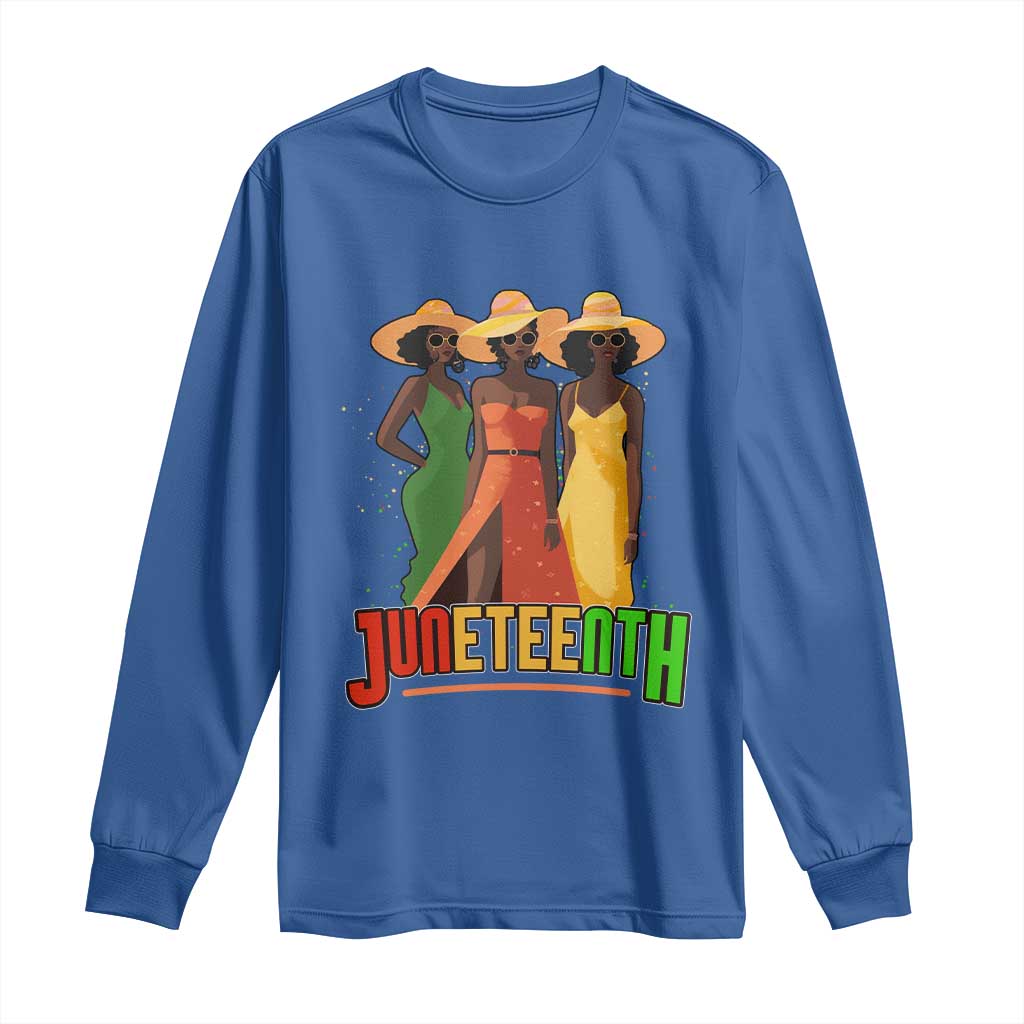 Juneteenth 1865 Long Sleeve Shirt Beautiful Black Women Melanin
