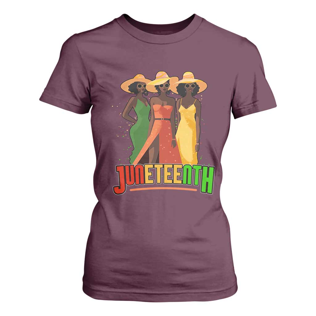 Juneteenth 1865 T Shirt For Women Beautiful Black Women Melanin