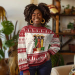 Juneteenth 1865 Knit Sweatshirt Beautiful Black Women Melanin