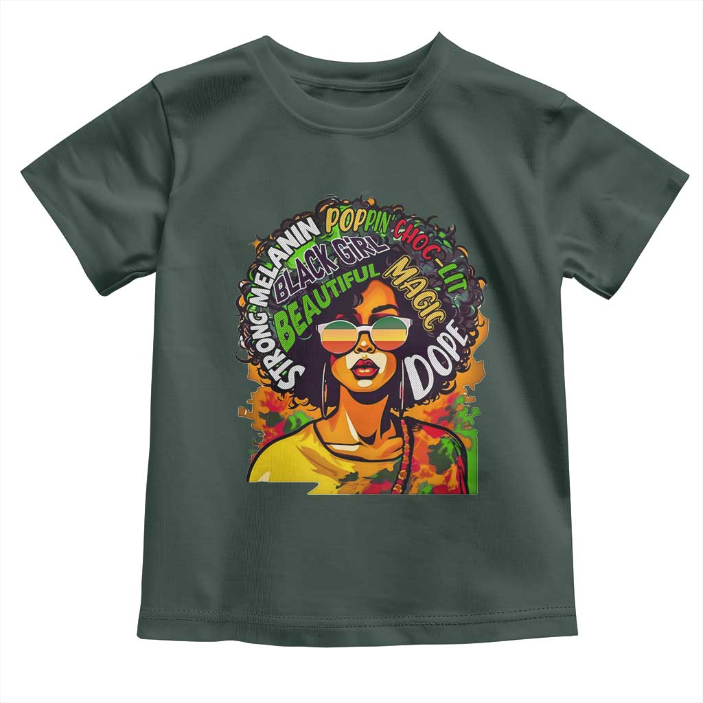 Afro Black Queen Magic Baby Shirt Beautiful Strong Melanin Poppin' Choc-lit Dope
