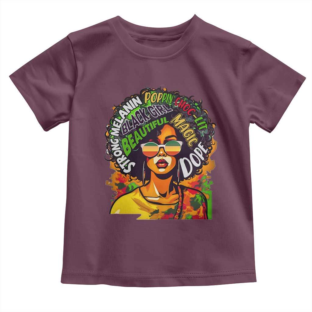 Afro Black Queen Magic Baby Shirt Beautiful Strong Melanin Poppin' Choc-lit Dope
