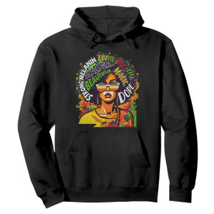Afro Black Queen Magic Hoodie Beautiful Strong Melanin Poppin' Choc-lit Dope