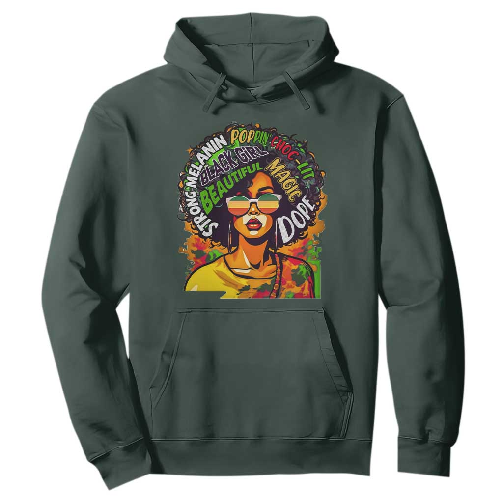Afro Black Queen Magic Hoodie Beautiful Strong Melanin Poppin' Choc-lit Dope