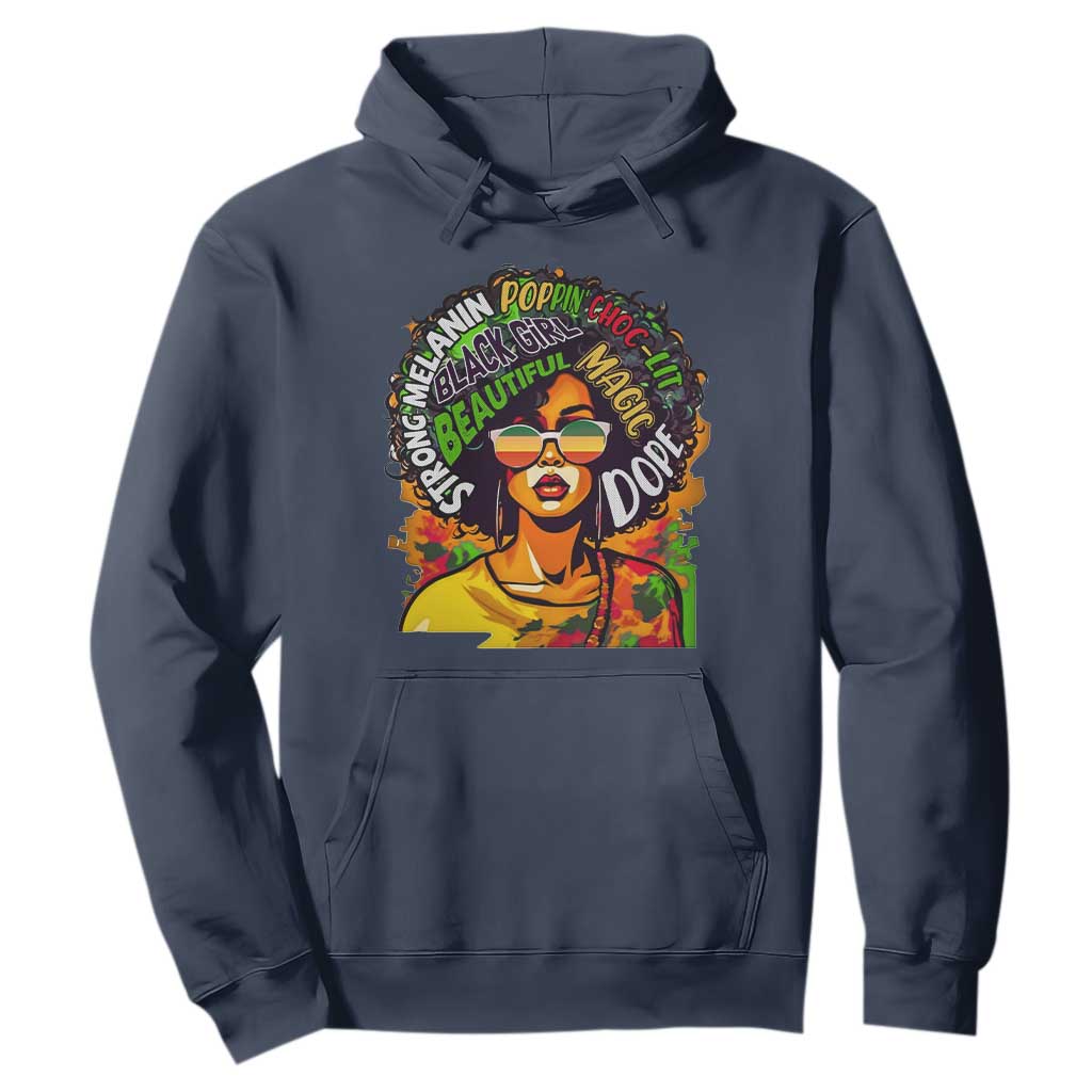 Afro Black Queen Magic Hoodie Beautiful Strong Melanin Poppin' Choc-lit Dope