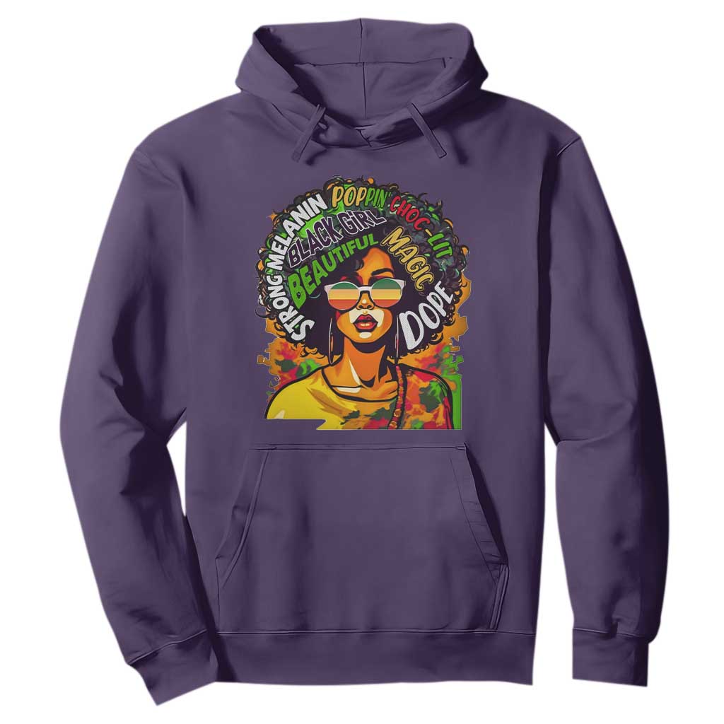 Afro Black Queen Magic Hoodie Beautiful Strong Melanin Poppin' Choc-lit Dope