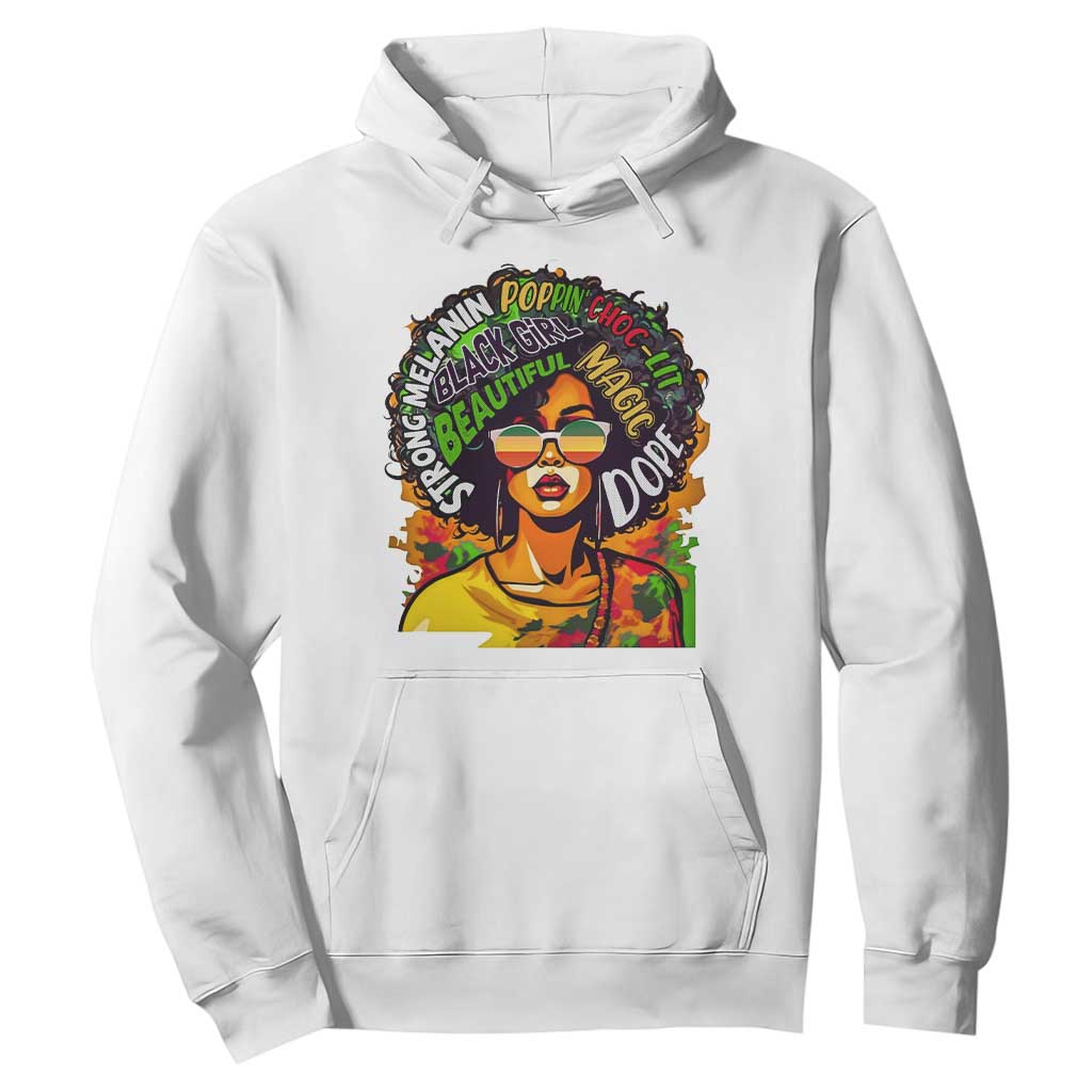 Afro Black Queen Magic Hoodie Beautiful Strong Melanin Poppin' Choc-lit Dope