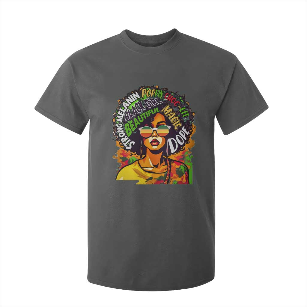 Afro Black Queen Magic T Shirt For Kid Beautiful Strong Melanin Poppin' Choc-lit Dope