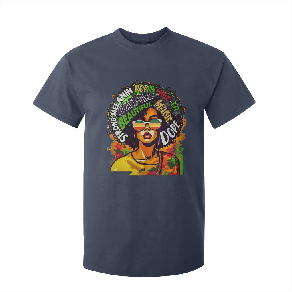 Afro Black Queen Magic T Shirt For Kid Beautiful Strong Melanin Poppin' Choc-lit Dope
