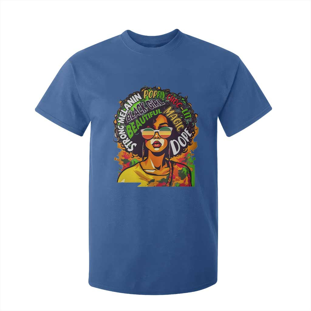 Afro Black Queen Magic T Shirt For Kid Beautiful Strong Melanin Poppin' Choc-lit Dope
