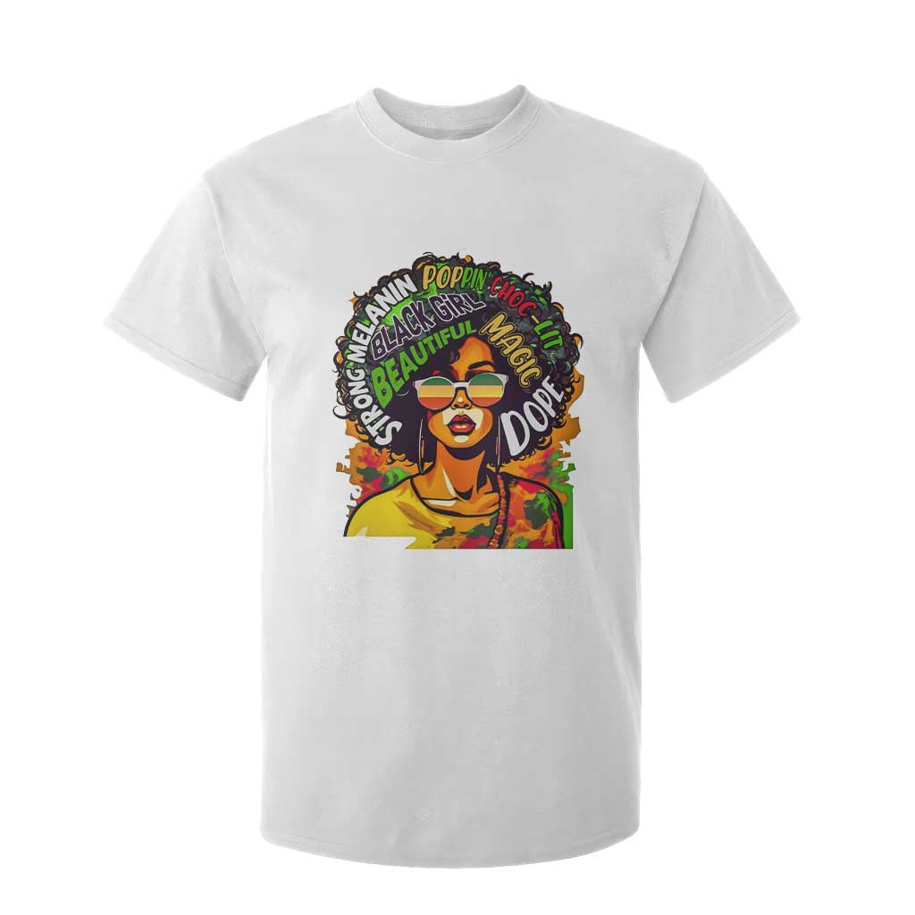 Afro Black Queen Magic T Shirt For Kid Beautiful Strong Melanin Poppin' Choc-lit Dope