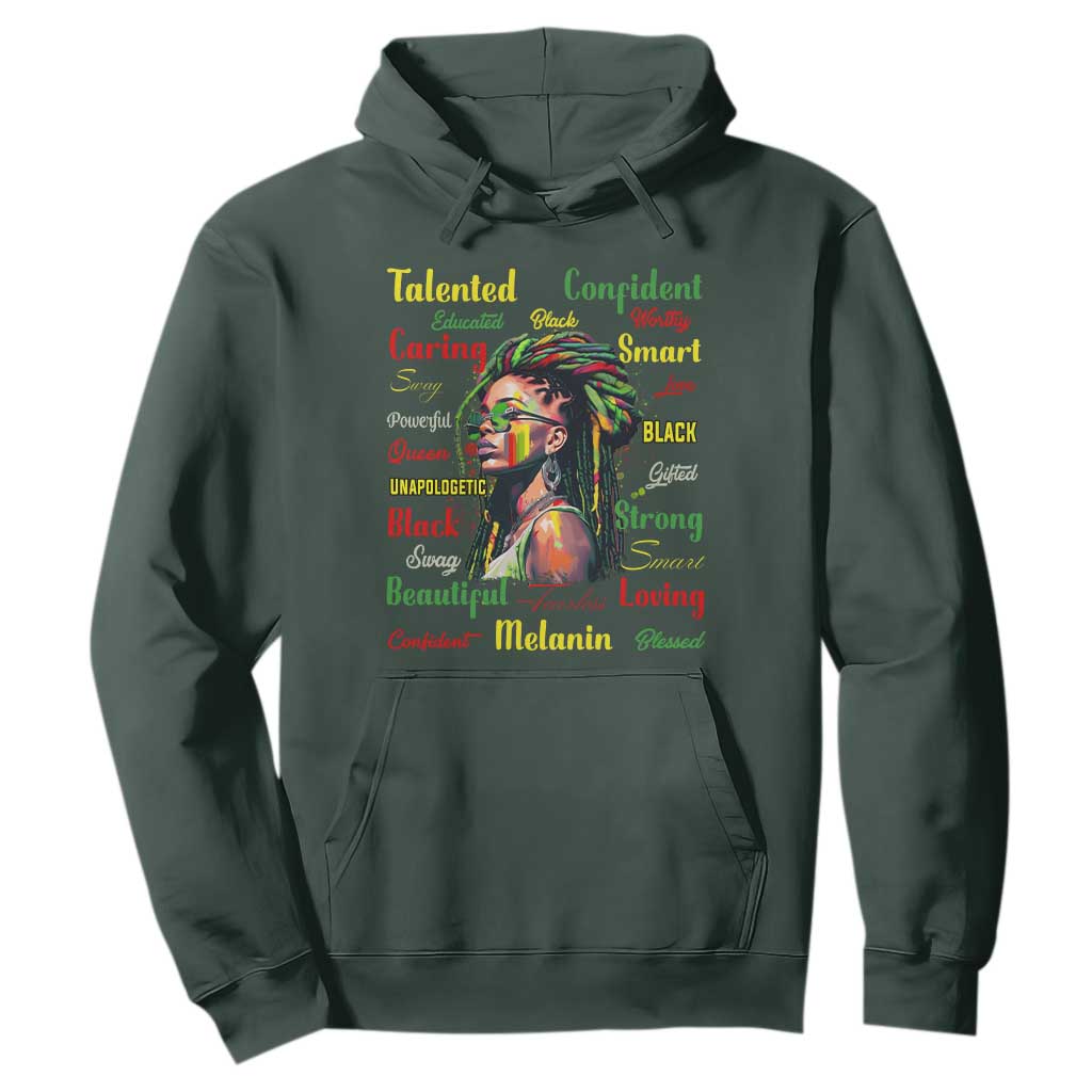 Melanin Locs Girl Hoodie Dreadlock Black Pride African American