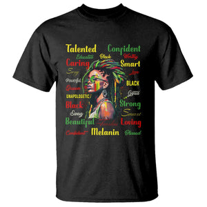 Melanin Locs Girl T Shirt Dreadlock Black Pride African American