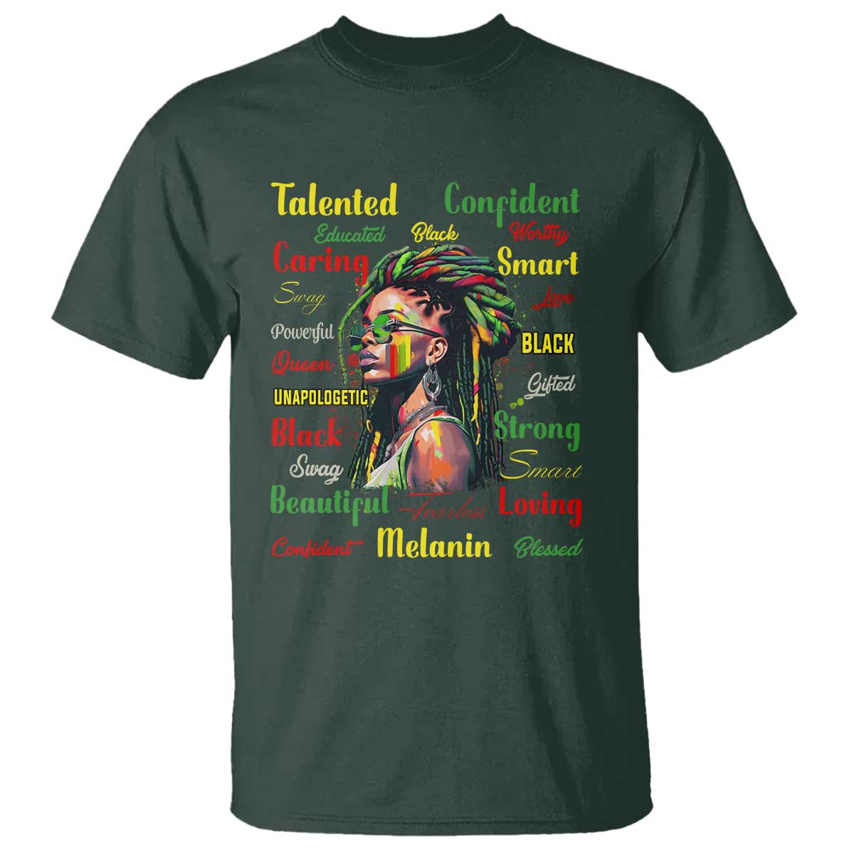 Melanin Locs Girl T Shirt Dreadlock Black Pride African American