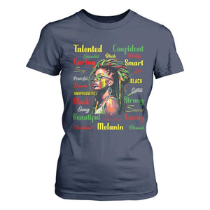 Melanin Locs Girl T Shirt For Women Dreadlock Black Pride African American