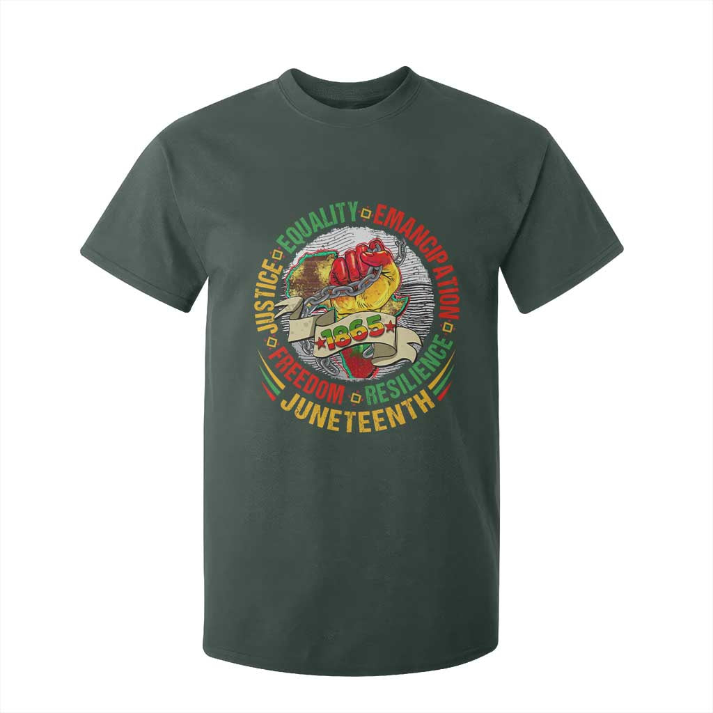 Juneteenth 1865 T Shirt For Kid Freedom Justice Equality Emancipation Resilience Independence Day