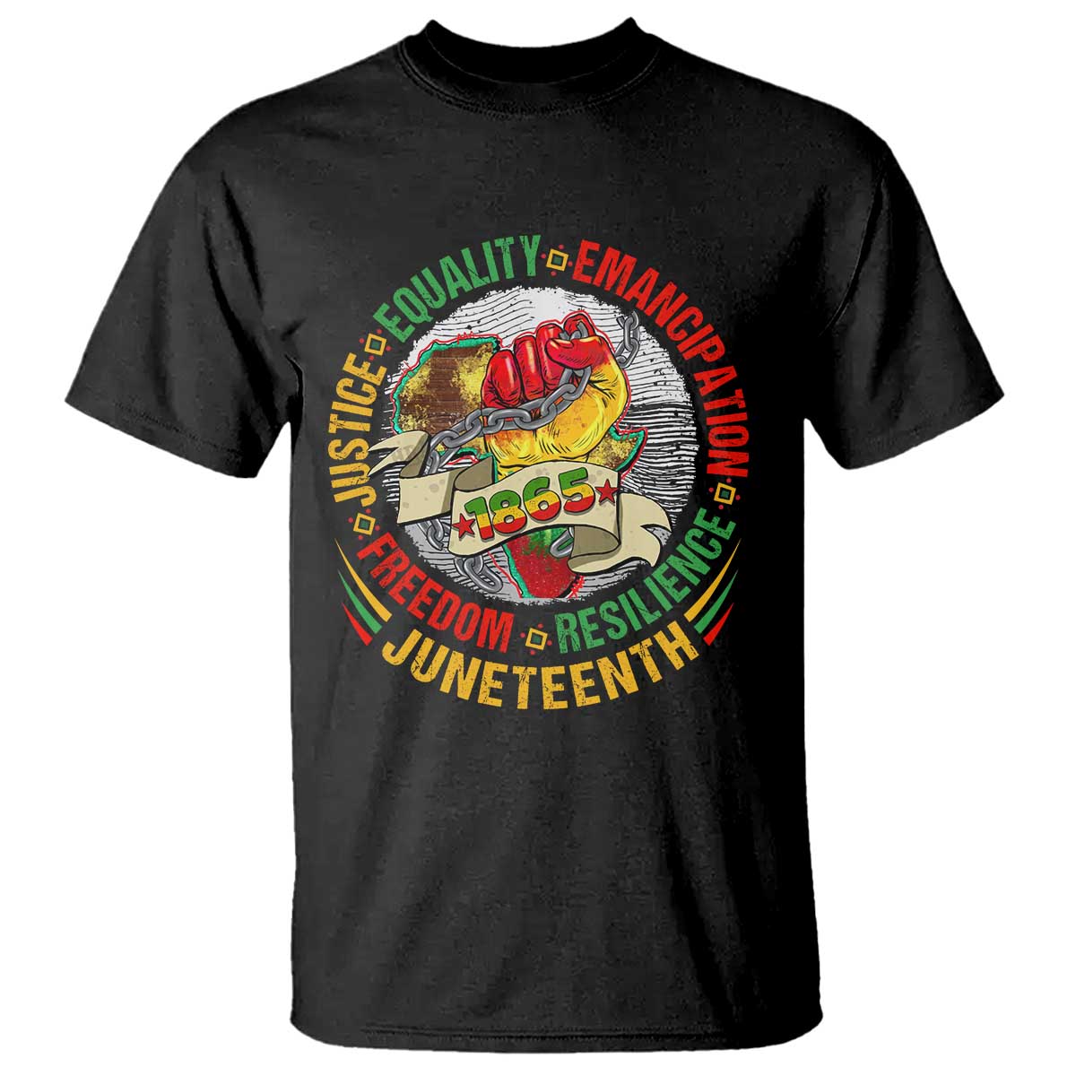 Juneteenth 1865 T Shirt Freedom Justice Equality Emancipation Resilience Independence Day