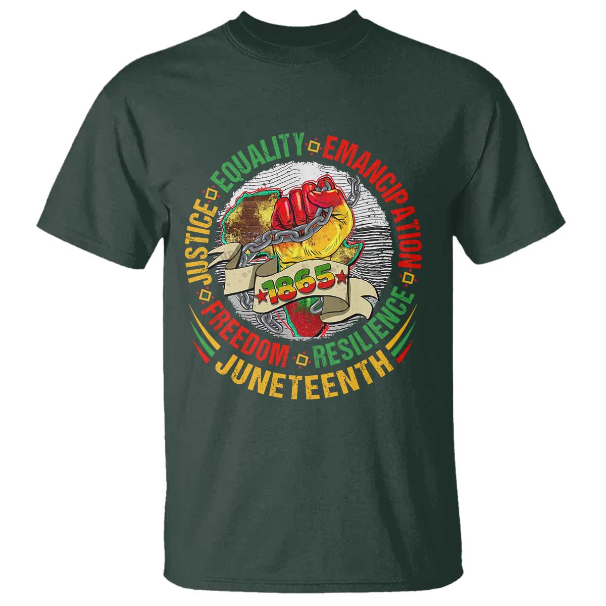 Juneteenth 1865 T Shirt Freedom Justice Equality Emancipation Resilience Independence Day