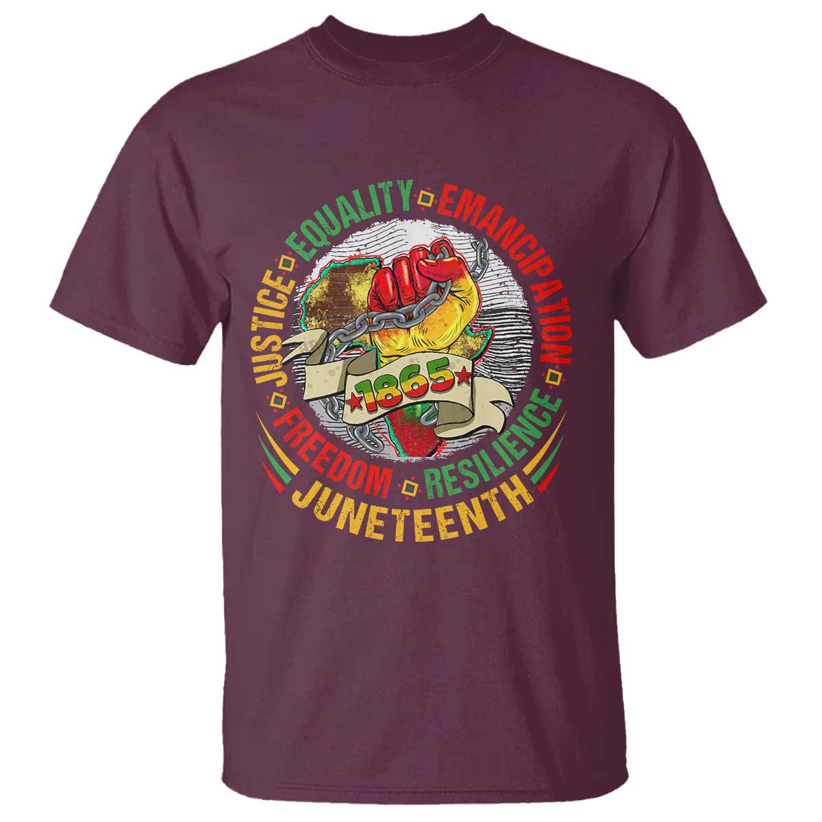 Juneteenth 1865 T Shirt Freedom Justice Equality Emancipation Resilience Independence Day