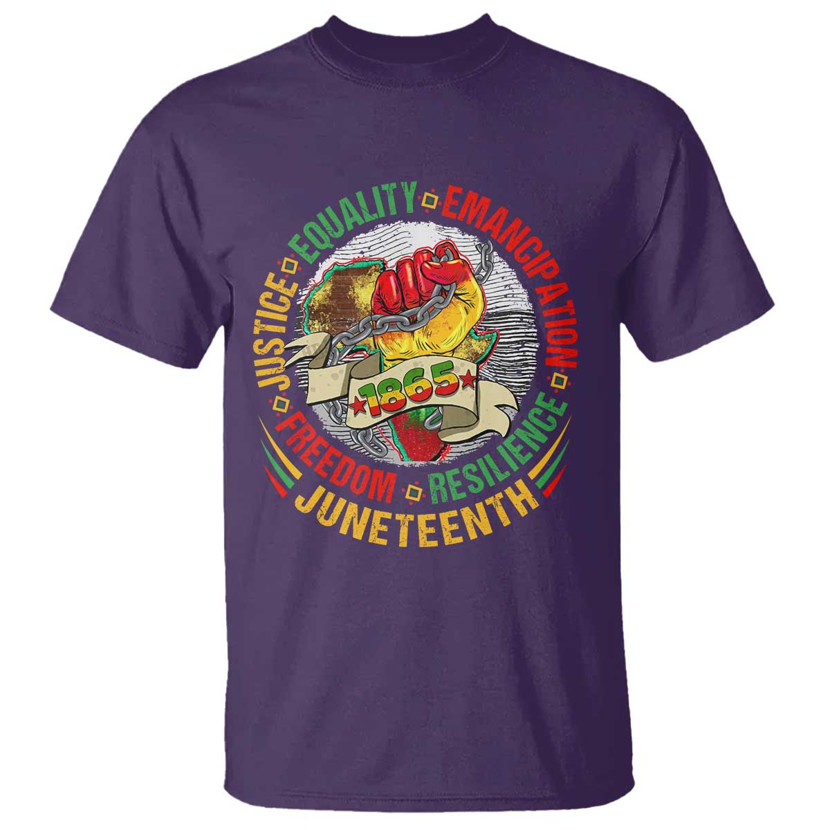 Juneteenth 1865 T Shirt Freedom Justice Equality Emancipation Resilience Independence Day
